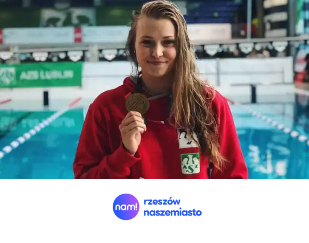Sukces studentki z Rzeszowa. Dominika Kulaga zdobyła 2 złote medale na Akademickich Mistrzostwach Polski w Pływaniu