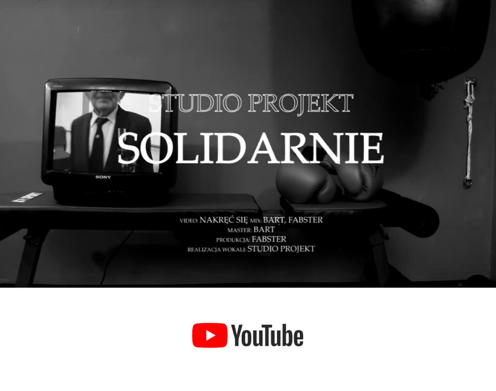 “Solidarnie” to międzynarodowy teledysk (polsko-ukraińsko-amerykański) promujący wspólnotową postawę bazującą na tożsamości, dziedzictwie kulturowo-historycznym i wspólnych przeżyciach bez względu na różnice międzypokoleniowe